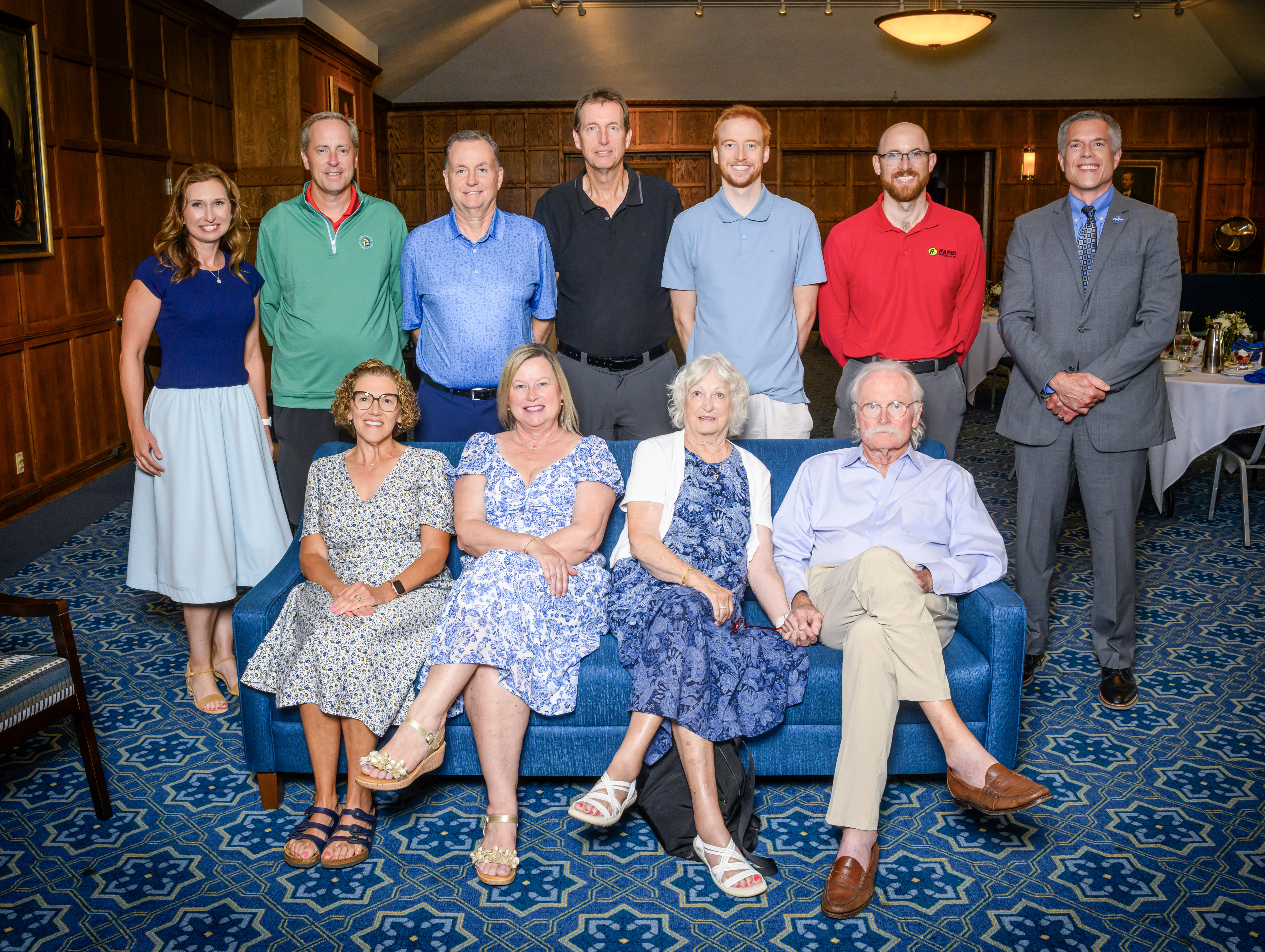 Hosking Family pictured together with President Mike Godard and Vice President of University Advancement Andrea Angel.