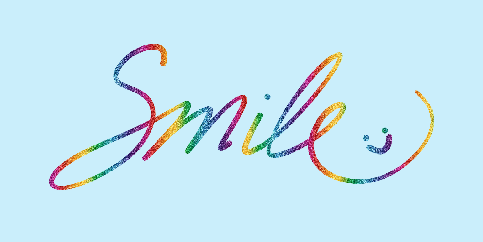 Colorful SMILE Lab logo on a light blue background. The word “Smile” is written in a rainbow gradient script with a curved flourish forming a smile beneath the letters.