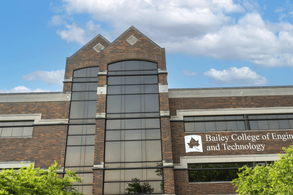 Exterior of the Bailey College of Engineering and Technology building