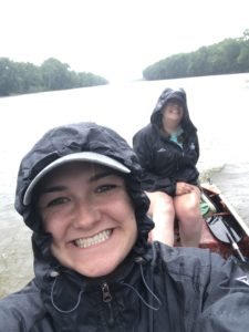 Rainy day on the boat on the Wabash River