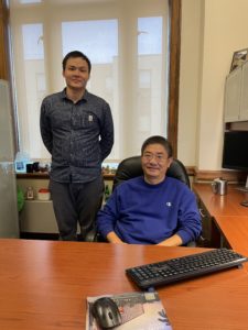 James Li (left) and Dr. He (right)
