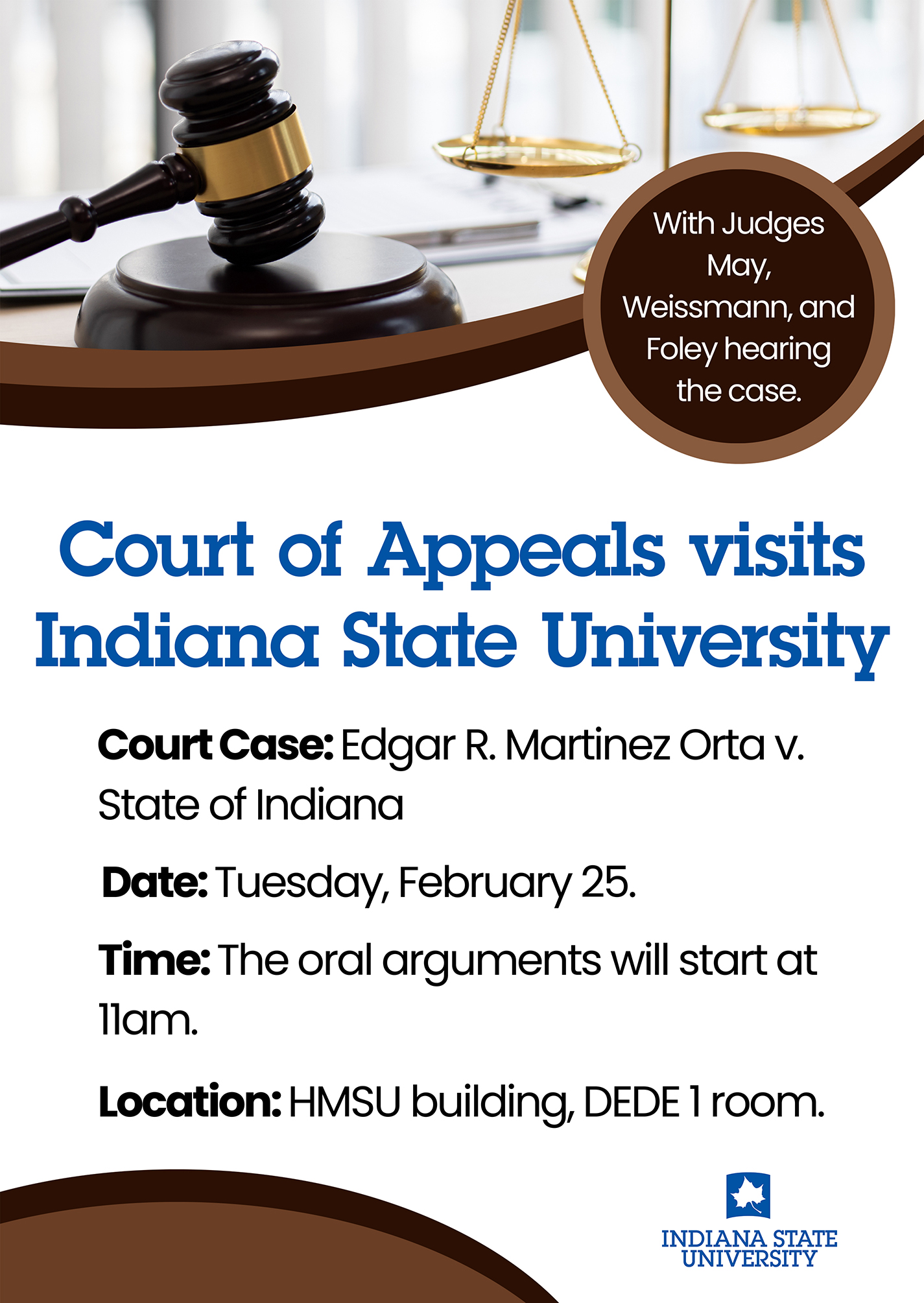 » Court of Appeals visit to Indiana State University